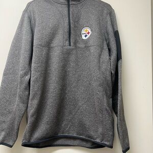 Antigua Charcoal Zip-Up Sweater